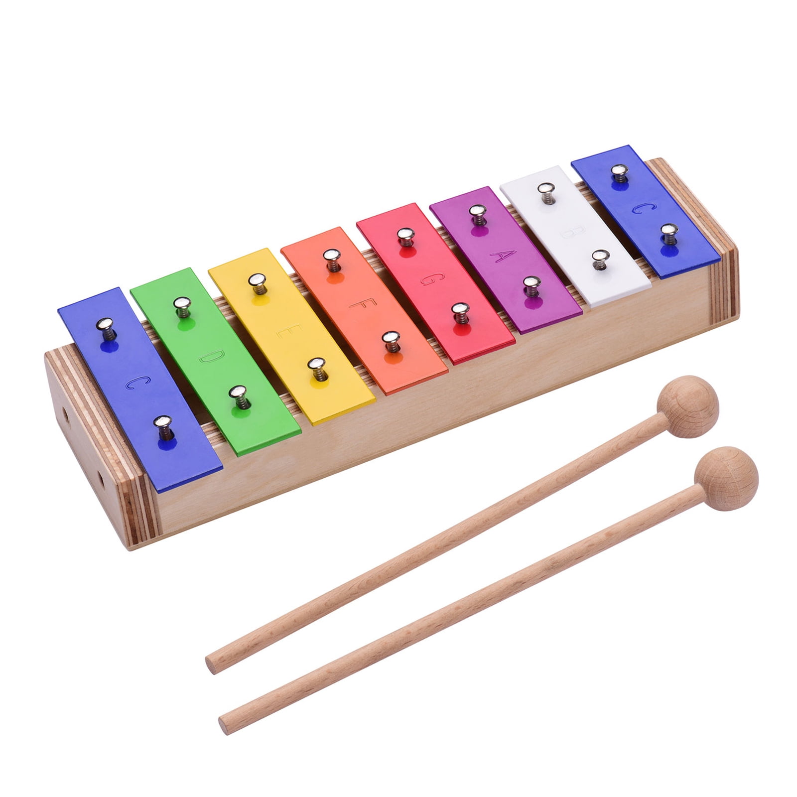 Xylophone Glockenspiel Wooden Percussion Musical Instrument with Free Song Sheet 
