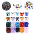 thumbnail image 2 of 100 cuentas de cristal con forma de mariposa, para manualidades, colgantes, 2 of 6