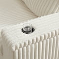 thumbnail image 4 of 110-Inch Oversized Corduroy Corner Sofa,L Shaped Corner Couch with two storage spaces,USB port & T-pyce port and Cup-holder , Deep Seat Comfy Upholstered Couches for Living Room(Not freely combinable), 4 of 9