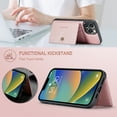 thumbnail image 5 of Allytech 2 in 1 Detachable Wallet Case for iPhone 14 Pro, [Support Wireless Charging] [4 Card Slots & 2 Cash Pocket], Retro PU Leather Magnetic Closure Shockproof Anti-Drop Slim Case, Pink, 5 of 8