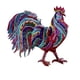 thumbnail image 2 of Escultura de Gallo de Metal, Diseño de Plumas Realistas, Material Metálico Duradero, Decoración para Jardín, Patio, Fácil de Montar, Patas Ajustables, Estatua Decorativa., 2 of 7