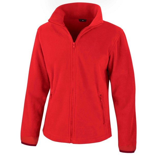 Result - Chaquetilla polar modelo Core entallada para mujer (Rojo llama)