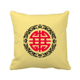 thumbnail image 1 of Round Traditional Chinese Character Throw Pillow Sleeping Sofa Cushion Cover, 1 of 3