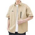 thumbnail image 2 of Aloohaidyvio Men's Fishing Shirts with Pockets UPF 50+ Lightweight Cool Short Sleeve Button Down Shirts for Men Casual Hiking, 2 of 5