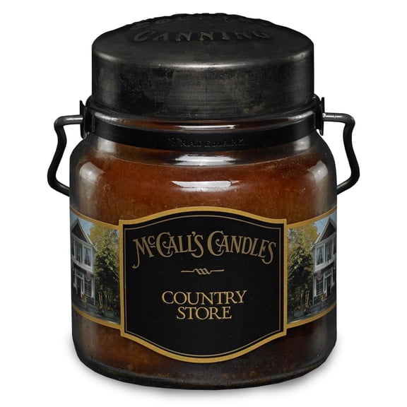 McCall’s Candles | Country Store | 16 oz Two-Wick Scented Candle | USA-Poured | Vintage Rustic Jar with Carrying Handle | Apple, Spice & Rosehip Fragrance