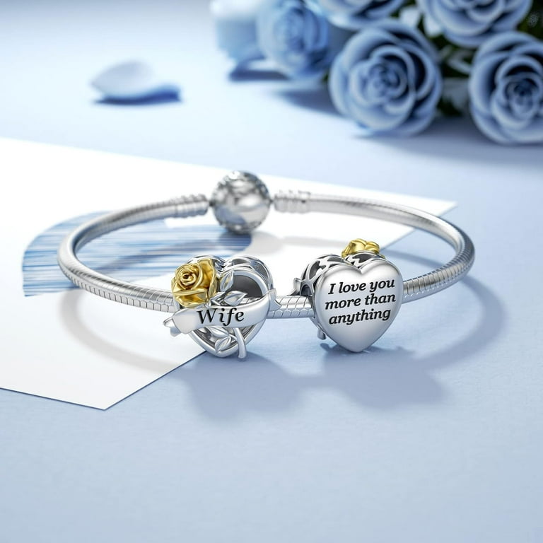 I Love You More Than Anything Wife Charms for Pandora Bracelet Sterling Silver Valentine s Day Gift Jewelry