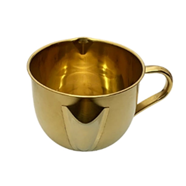 Matsuzay Taza separadora de salsa, hecha de acero inoxidable con superficie limpia, utilizada para pavo, res, pollo, espumadera de cocina que Cocina y Comedor oro trampa de grasa