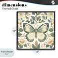 thumbnail image 4 of Stupell Industries Bohemian Sage Butterfly and Florals Black Framed Giclee Art, 12 x 12, by Petals Prints Design, 4 of 8