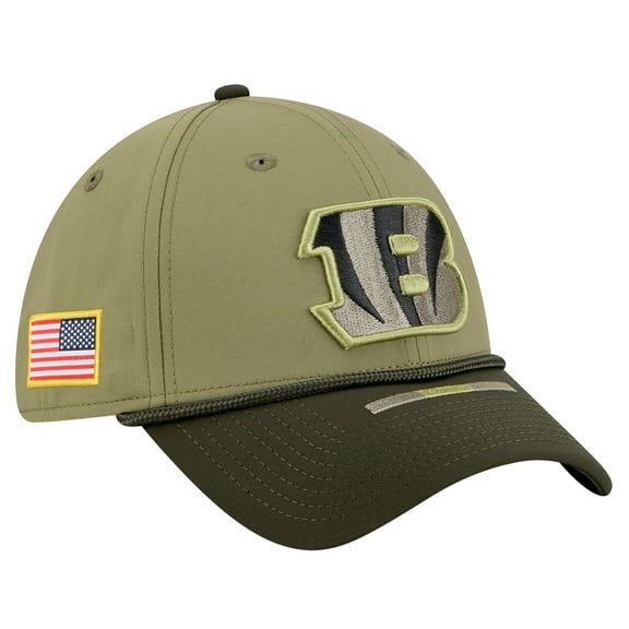Men's New Era  Green Cincinnati Bengals 2025 Salute to Service 39THIRTY Flex Hat