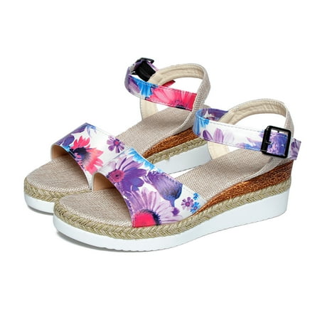 

Jungdeepe Ladies Summer Leather Flower Braided Thick Bottom Womens Summer Sandals Size 6 Women Sandals Heels Sexy Shoes for Women Sandals Summer Comfort All Women Leather Summer Sandals Sizes 6 for X2