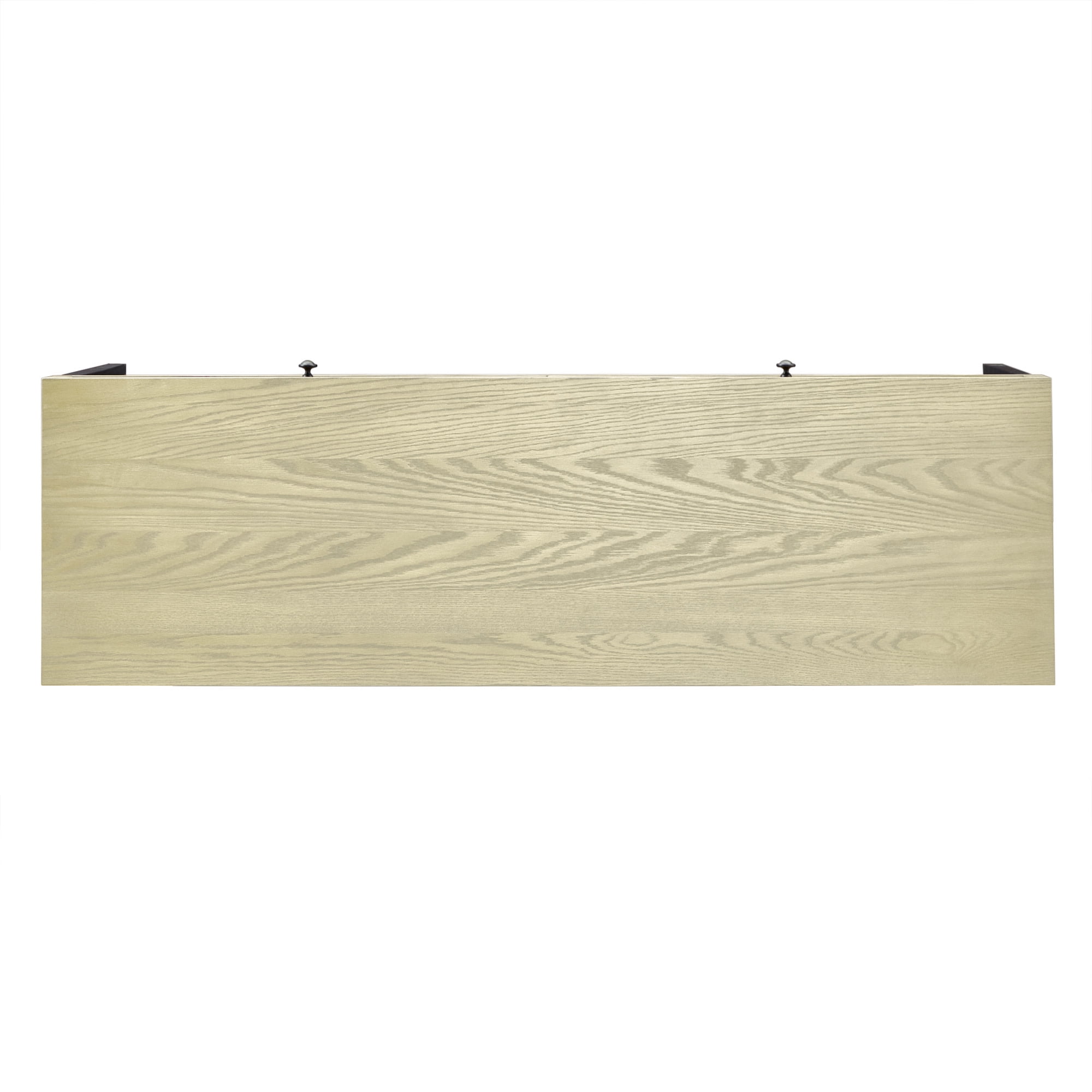 Weston Home Ivo 2-Drawer Desk with Power Outlet, Ivory White