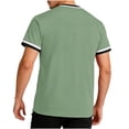 thumbnail image 2 of Football Jerseys Tops for Men Plain Workout Sport Shirts Casual Activewear Colour Block V-Neck T-Shirt Breathable Summer Tops Regular Fit Short Sleeve T-Shirt Quick-Dry Gym Pullover, 2 of 6