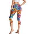 thumbnail image 2 of HELLHERO Mandala Flower Printed Yoga Leggings for Women Tummy Control Capri Leggings Breathable Yoga Pants for Workout Gym, XL, 2 of 7