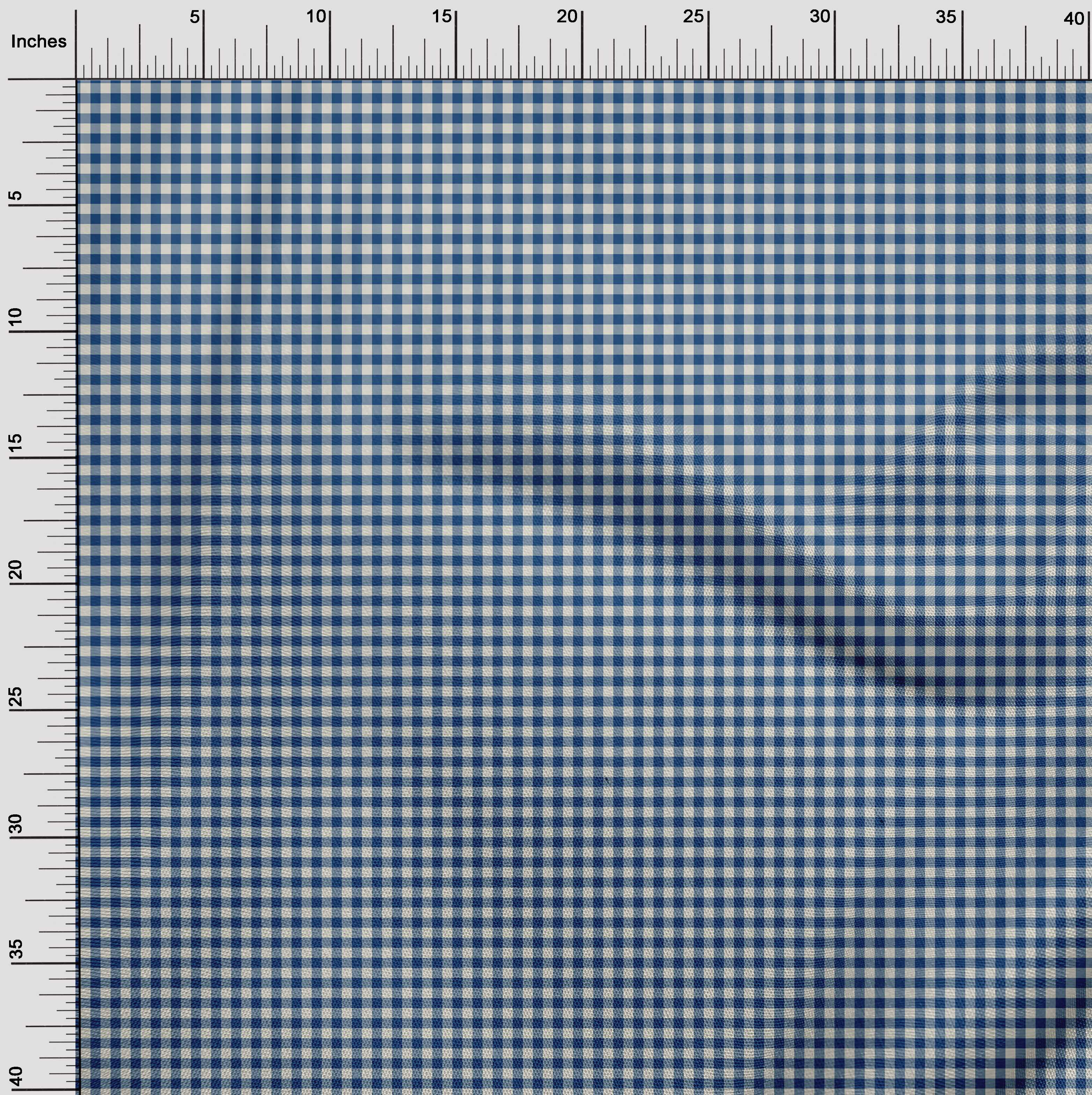 oneOone Cotton Jersey Medium Blue Fabric Check Check Craft Projects Decor Fabric Printed By The yard 58 Inch Wide