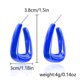 thumbnail image 2 of Pendientes de aro Huggie de resina con diseño de cúpula de colores para mujer, geometría colorida, 2 of 5