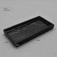 thumbnail image 3 of Rectangular Plate Countertop Bathroom Soap Shampoo Storage Tray,Black, 3 of 5