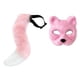 thumbnail image 5 of Máscara y cola de gato realistas para fiestas de Halloween, para niñas y mujeres Rosa, 5 of 9