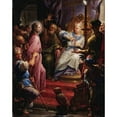 thumbnail image 3 of Francesco Trevisani 12x14 Black Modern Framed Museum Art Print Titled - Christ Before Caiaphas (ca. 1705-10), 3 of 5