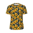 thumbnail image 5 of Wukai Sunflowers Print Men's Short-Sleeved Mesh T-Shirt,Quick-Dry Short Sleeve Workout T-Shirt-4X-Large, 5 of 8