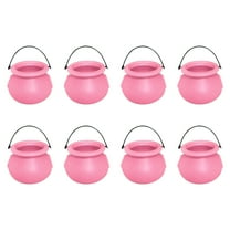 Taotanxi Mini Cauldron Kettles Novelty Candy Kettles for St Patrick Decoration, Pot of Gold Cauldron, Halloween Pink Cauldrons Candy Holder, Cauldron Pot Party Favors (8 Pack)
