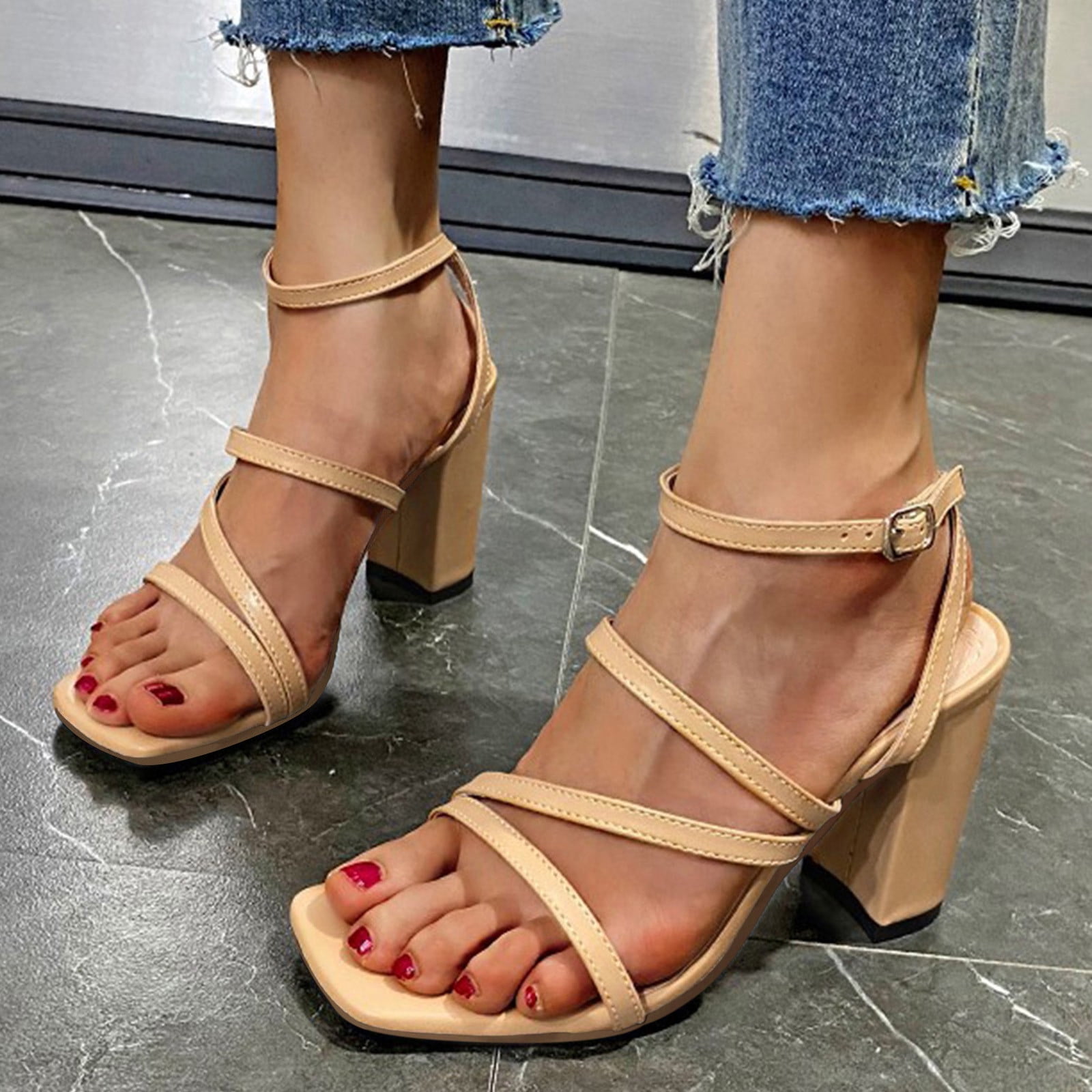 Simple strap sandals best sale