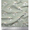 thumbnail image 1 of Soimoi Moss Georgette Fabric Labrador Dog Print Fabric by Yard 42 Inch Wide, 1 of 3