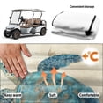 thumbnail image 6 of XYZCANDO Vintage Sea Turtle Coral Golf Cart Seat Cover | 4 Storage Pockets Non-Slip Washable Towel Cover for 2-Seat Golf Carts, 6 of 8