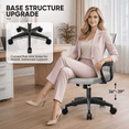 thumbnail image 6 of Monibloom 1PC Mesh Office Chair, Ergonomic Mid Back Computer Desk Chair with 2.8" Thick Seat, Lumbar Support, White, 6 of 9
