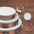 thumbnail image 4 of 3 PCS Wooden Hand Held Percussion Tambourine, 4 of 5