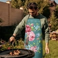 thumbnail image 3 of Women Men Adjustable Bib Apron with Pockets Pioneer Colorful Floral Cooking Kitchen Aprons, 3 of 7