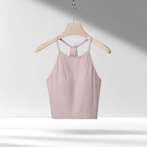 Taylonsss Women's Summer Cotton Tank Top with Built-in Bra Sleeveless Round-Neck Comfortable and Breathable Casual Shirt for Everyday Use Perfect for Home or Office