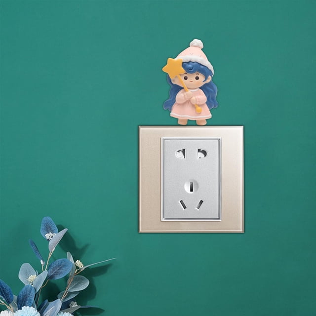 Calcomanías de pared perfecl para interruptor de luz Cute Girl 7cmx4cm