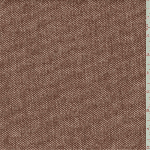 Terracotta Wool Tweed, Fabric By the Yard