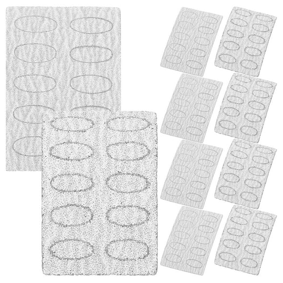 10 láminas de almohadillas de pulido para pedicura, almohadillas exfoliantes y limadoras ovaladas para uñas, discos de lijado reemplazables