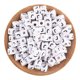 thumbnail image 3 of 20/50/100 piezas de 10 x 10 mm de cuentas acrílicas con letras blancas cuadradas, cuentas espaciadoras sueltas con forma de cubo AZ para hacer joyas, accesorios de bricolaje, 3 of 5
