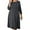 C2-Dark Gray, variant on SHOWMALL Womens Plus Floral Dresses Dark Gray 1X Casual Dress 3/4 Sleeves Midi Dress Boat Neck Flowy Dress with Pockets