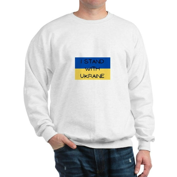 CafePress - I Stand With Ukraine Sweatshirt - Crew Neck Sweatshirt