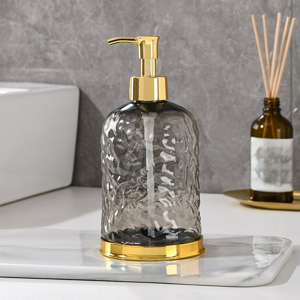 Artículos esenciales para dormitorios, suministros de limpieza, botella dispensadora de desinfectante de manos de 450 ml, elegante botella de desinfectante de manos para baño, cocina, inodoro, estació