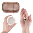 thumbnail image 4 of Unique Bargains 1 Pc Pill Case 3 Grid Portable Pill Box Clear Coffee Color, 4 of 6