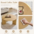 thumbnail image 3 of Aitjunz 33" Round Coffee Table, Modern Wood Center Table with Unique Pedestal Base for Living Room, Natural, 3 of 8
