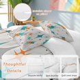 thumbnail image 3 of Teal Orange Boho Bedding 3 Piece Duvet Cover Set Queen Size, Middle Century Geometric Abstract Soft Microfiber Comforter Cover with Zipper Closure & Pillowcases, Wrinkle & FadeResistant Quilt Cover, 3 of 9
