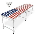 thumbnail image 1 of GoPong 8 Foot Portable Folding Pong Tailgate Game Table & 6 Balls, American Flag, 1 of 7