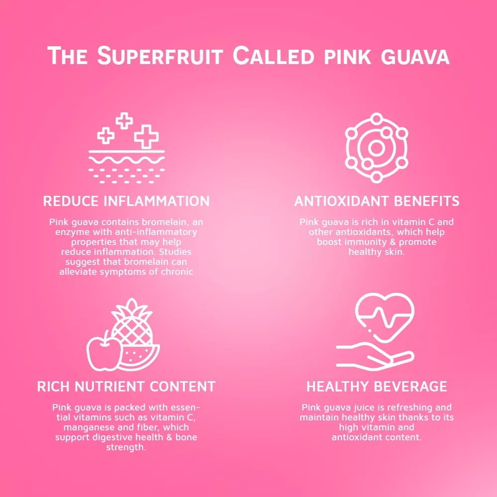 Vinut 16.9 fl oz 100% NFC Pink Guava Juice Drink (No Sugar Added)