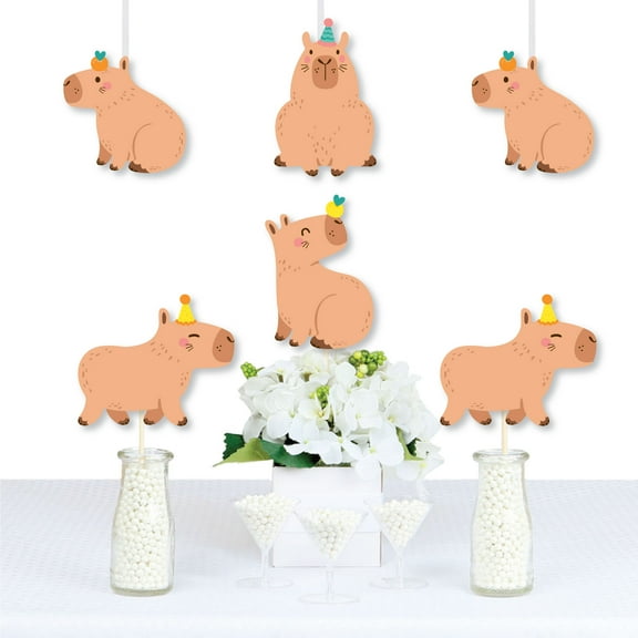 Big Dot of Happiness Capy Birthday - Decorations DIY Capybara Party Essentials - Set of 20