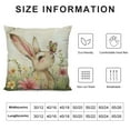 thumbnail image 5 of Nawypu  Easter Floral Garland Bunny Throw Pillow Cover, Spring Rabbit Holiday Cushion Case Decoration for Sofa Couch, 5 of 5