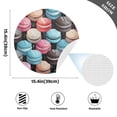 thumbnail image 3 of Macarons Black Round Placemats Plate Mats 15 Inch Non-Slip Heat Resistant Washable PVC Set Indoor for Kitchen Dining Table 1PC, 3 of 6
