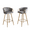 Gray, variant on Tcbosik Bar Stools Set of 2, Velvet Upholstered Bar Chair, Counter Height Stool with Metal Frame for Home Pub, Dining Room, Kitchen Island, Easy Assembly, Gray