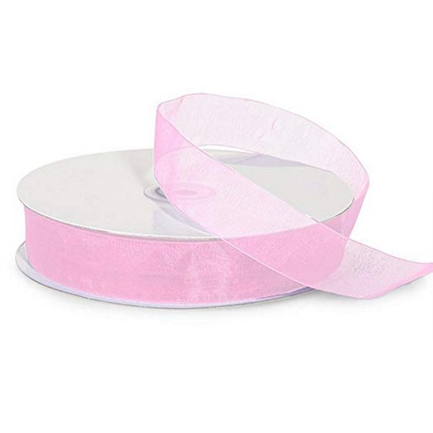 Light Pink Sheer Organza Ribbon 3/8 Inch Wide 25 Yards Walmart