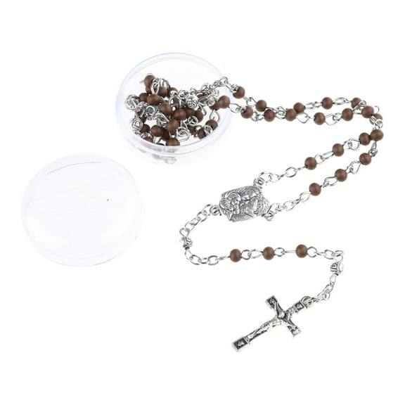 Fashion Octagonals Rosarys Beads Necklaces Ladies Sweet Pendants Crosses Clavicle Chain Art Jewlery Gift