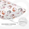 thumbnail image 2 of Plush Throw Pillow Covers, Sticker Style Cute Hamster Love Pillow Cases with Invisible Zipper, Breathable Microfiber Pillow Cases Standard Size for Sleeping Bedroom Sofa Living Room 14x20, 2 of 5